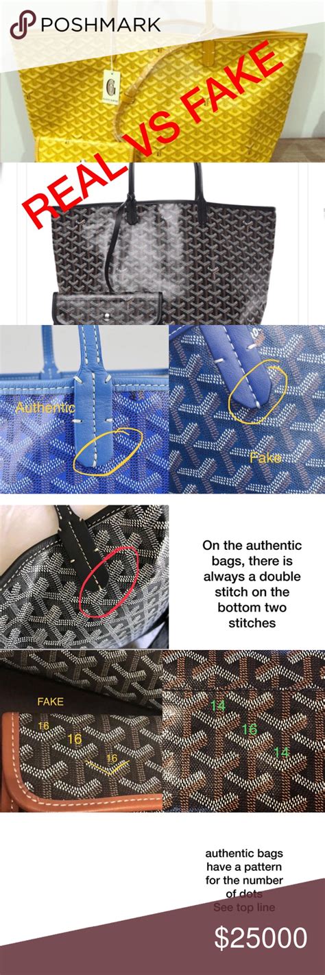 fake vs real goyard touching ys|genuine goyard bags.